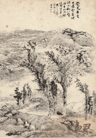 擬元人筆意-50x35cm-1964年-懶-悟