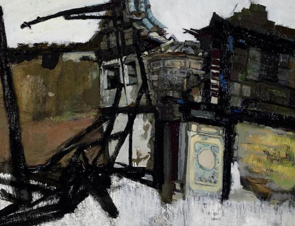 邱琳  故園寫(xiě)生  油畫(huà)  35×45cm