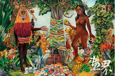 不期而遇（2聯(lián)）（布面油彩）200×150cm×2-2015年-劉-冰