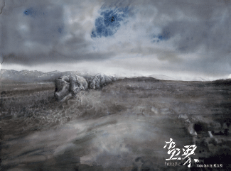 天-眼（水彩）80×108cm-2020年-應金飛
