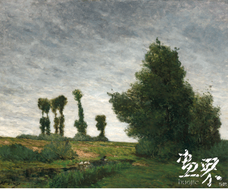 白楊沐風(fēng)（油畫）1875年-保羅?高更