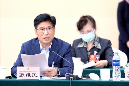 論壇上,，張維民委員就垃圾分類和有機垃圾處理提出建議,。人民政協(xié)報 人民政協(xié)網(wǎng)  記者 田福良 攝