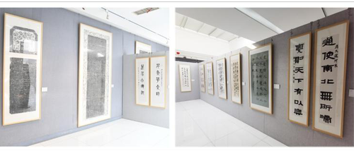 “石影墨香憶華年——大運河書法及石刻藝術(shù)展”展覽現(xiàn)場
