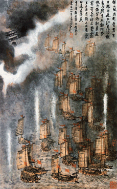 鐘山風雨-92.2×57.3cm-1964年-李可染