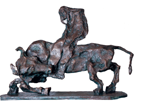 紫氣東來(lái)—老子出關(guān)（青銅）153×63×105cm-2012年-吳為山