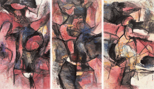 紅-200×113cm×3-2020年-季-平