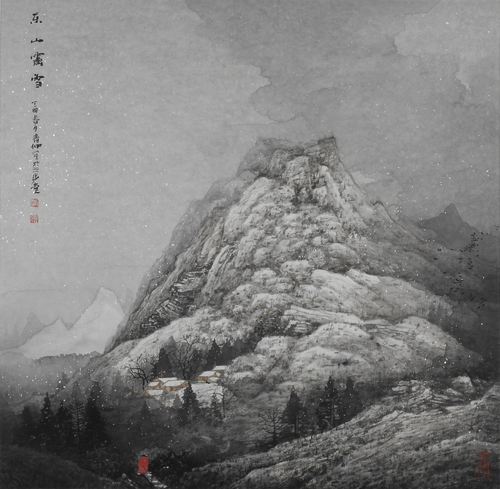 東山霽雪66x66cm