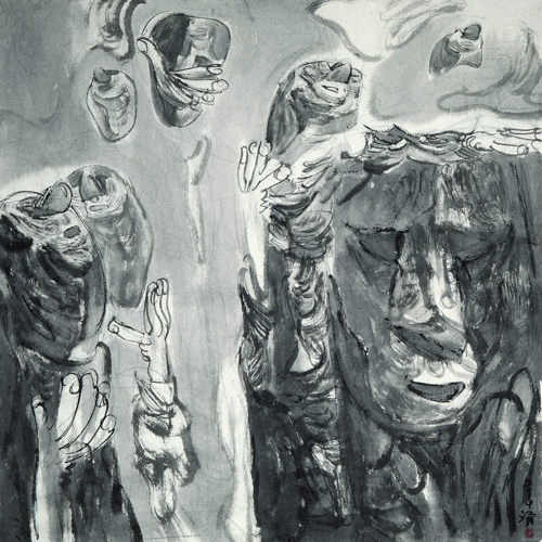 人類圖像學(xué)研究-預(yù)言-130x130cm-2019年-張江舟