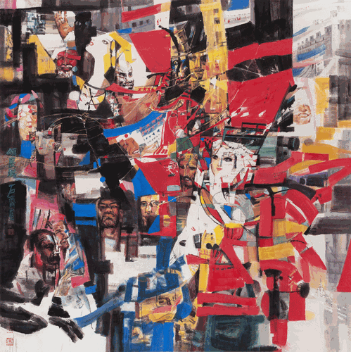 頌長城-190x190cm--石-齊