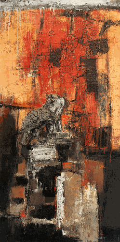 紅-崖-230x100cm-2017年-續(xù)鶴賢