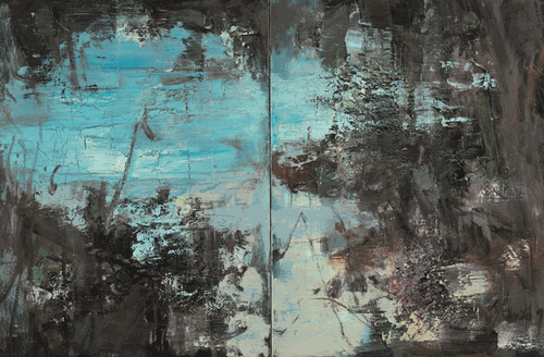 行之五（油畫）120×80cm×2-2020年-文禎非
