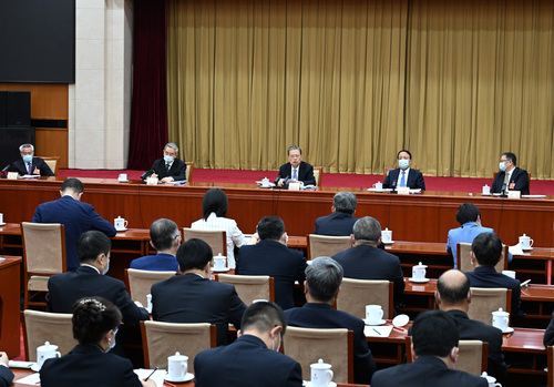 3月6日,，中共中央政治局常委,、中央紀(jì)委書記趙樂際看望出席全國(guó)政協(xié)十三屆五次會(huì)議的九三學(xué)社、無黨派人士界委員并參加討論,。新華社記者 張領(lǐng) 攝