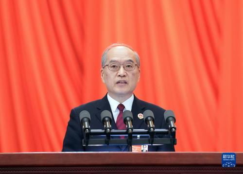 3月8日,，十三屆全國人大五次會(huì)議在北京人民大會(huì)堂舉行第二次全體會(huì)議。最高人民檢察院檢察長張軍作最高人民檢察院工作報(bào)告,。新華社記者 申宏 攝