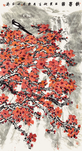 報(bào)喜圖-180×90cm--馬新林