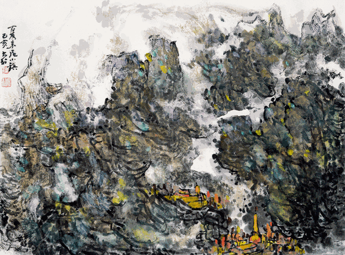 夏末尼小鎮(zhèn)-35×46cm-2019年-程大利