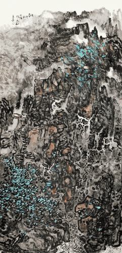 浩墨千點分陰陽-110×54cm-2021年-程大利