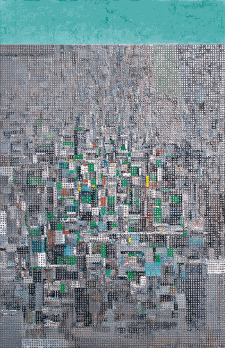 城市變遷·綠色發(fā)展（綜合材料）150×230cm-2019年-謝光躍
