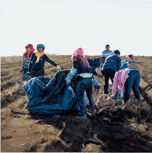 壩上十個月（油畫）180×180cm--張立農(nóng)