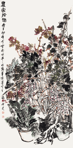 農(nóng)家拾趣69×138cm-2020年-唐-建