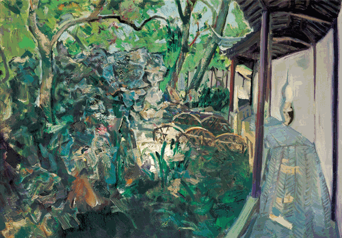 滄浪亭寫(xiě)生（油畫(huà)）70×100cm--吳小非