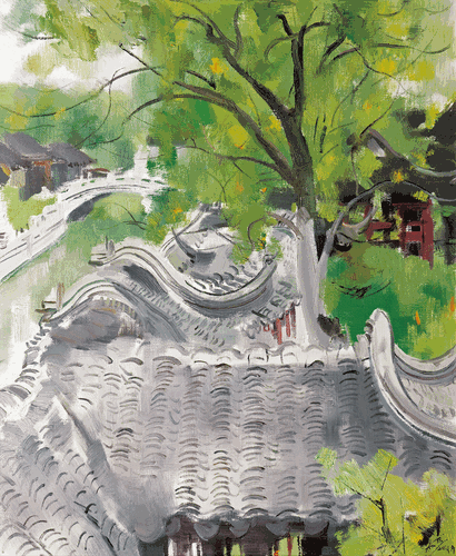 耦園俯瞰（油畫(huà)）60×50cm-陳世寧