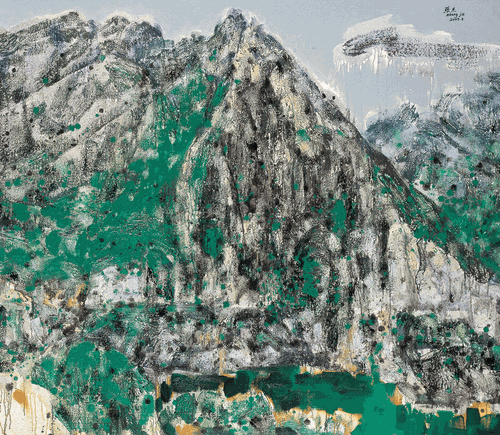 綠色印記之四（油畫）150×130cm--張-杰