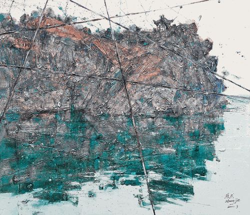 被切割的風(fēng)景之二（油畫）150×130cm-2011年-張-杰