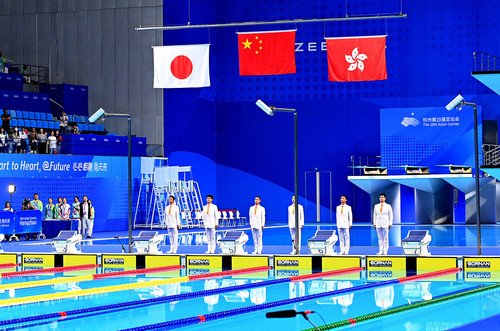 中國隊(duì)以3分33秒96奪冠,，日本隊(duì)和中國香港隊(duì)分別獲得銀牌、銅牌,。