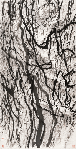 壬寅某日游山紀(jì)實(shí)四（國畫）233×120cm-2022年-崔振寬