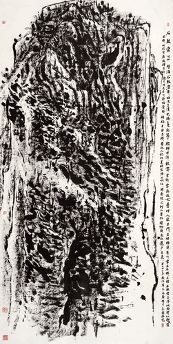 石敢當(dāng)之四（國畫）244×122cm-2021年-崔振寬