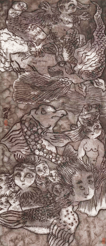 重繪山海經(jīng)4（國(guó)畫）200×86cm-2022年-邵-飛