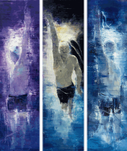 泳?無止境（油畫）135×175cm--林智偉