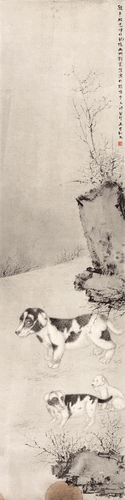 酸棗坡（國(guó)畫）123×30.5cm-2023年-劉萬(wàn)鳴