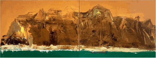 神的巫山（油畫）60×160cm-2023年-王永國