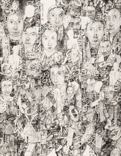 日常生活（國畫）200×163cm--尚-可