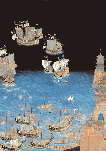 指南針與航海（國畫）510×380cm-2016年-焦-洋