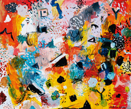 破碎的鄉(xiāng)村風景（油畫）150×180cm-2018年-王德仲