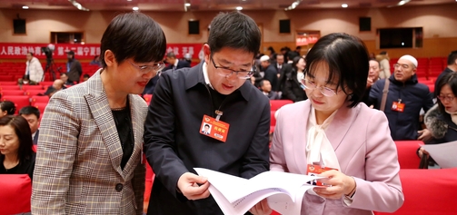 寧夏政協(xié)全會上的委員身影