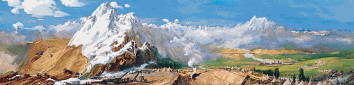通向?yàn)豸斈君R（油畫）100×400cm-1954年-艾中信--中國(guó)美術(shù)館藏