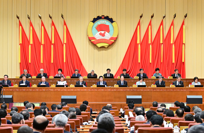 全國政協(xié)十四屆常委會第九次會議舉行全體會議 王滬寧出席