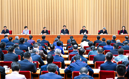 1月15日,，全國統(tǒng)戰(zhàn)部長會議在北京召開,。中共中央政治局常委、全國政協(xié)主席王滬寧出席并講話。新華社記者 張領(lǐng) 攝