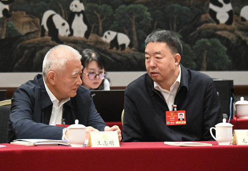 小組討論會間隙,，王志剛委員與毛萬春委員在(6599846)-20250306173809