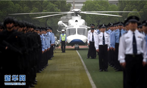 5月27日，各警種代表參加誓師大會,。新華社記者王定昶攝